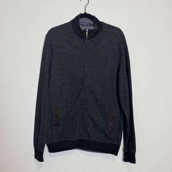 Cremieux Other - Cremieux Classic Medium Charcoal Knit Full Zip Pocket Sweater Jacket, M